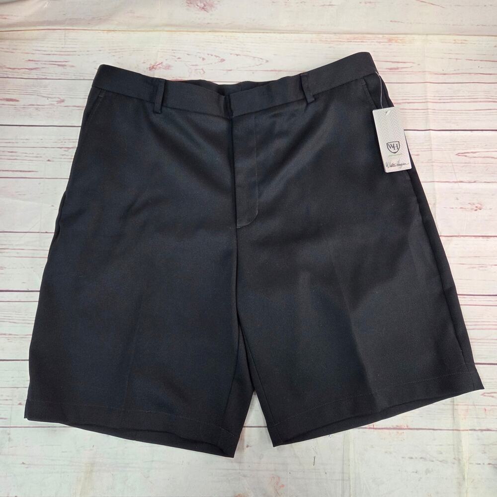 Walter Hagen Jefferson Flat Front Golf Shorts Black W38 NWT